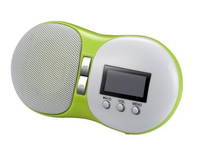 China Peanut Shape Powerful Portable Speakers With FM / Clock / LED Dot Matrix Screen for sale