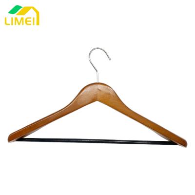 China Home Luxury Solid Wood Hanger Wide Shoulders Space Saving Shoulder Design Wardrobe Storage Suit for sale