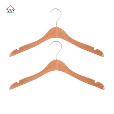 China LM9904 Modern Luxury With Wooden U Notches Beech Coat Hanger for sale