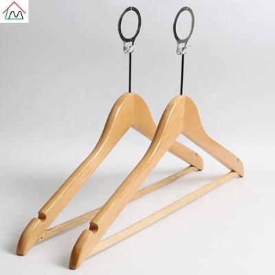 China Hot Selling Wardrobe LMH6600 Anti-theft Hotel Hangers Wooden Hangers For Cloth for sale