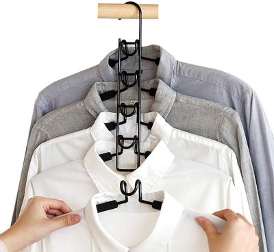 China Movable 5 Layers Hangers Eva Foam Padded Metal Detachable Hangers For Suit Coat Shirt Skirt T-shirt Pants for sale