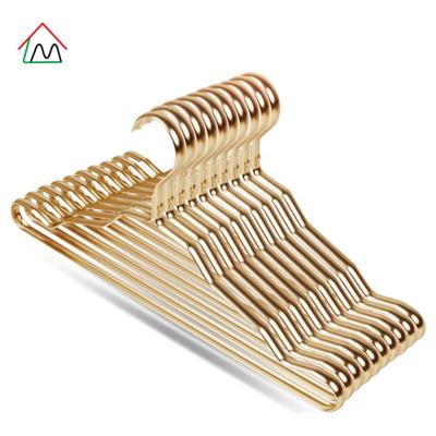 China LM1818 Modern Hot Sale New Style Rose Gold Wire Hanger Aluminum Hangers For Fabrics for sale