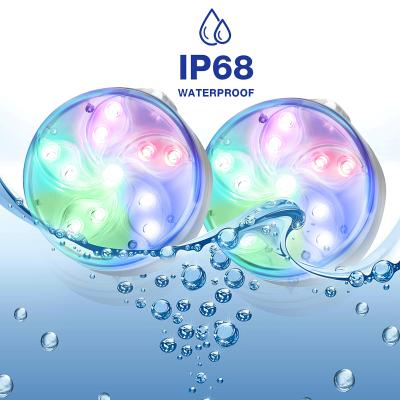 China Water Proof Ip68 Floating Underwater Marine Lamp RGB IP68 LED Submersible Swimming Pool Light for sale