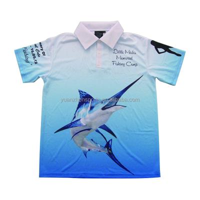 China As Your Sublimated Artwork Printing Customized Mens Fishing Shirt With Name for sale