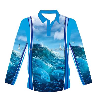 China As Your Artwork Sublimated Printing Mens Fishing Shirt Customize for sale