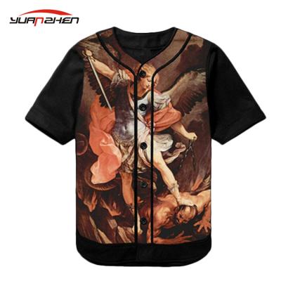 China Custom Made High Quality Antibacterial Sublimation PRINT Sideline Baseball T-shirt Baseball Tank Top for sale