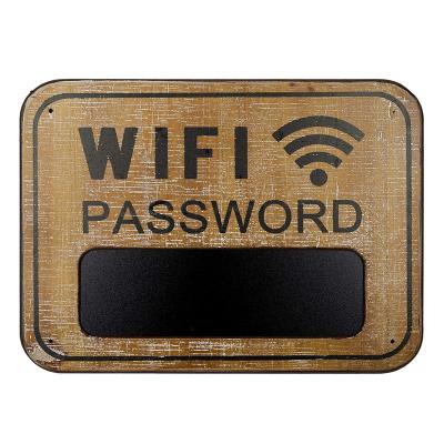 China Europe WiFi Password Sign made from distressed weathered exterior wood, includes Mini Chalkboard to display WiFi password for sale