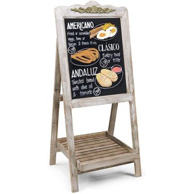 China Freestanding Table Easel Vintage Chalkboard Message Board Education Products Children Decorative Large Wooden Wooden Blackboard for sale