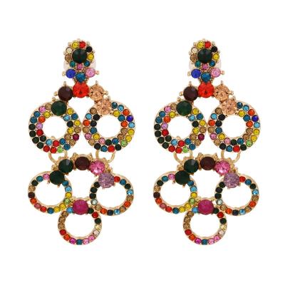 China New 2022 FASHIONABLE wholesale personality chandelier multicolor exaggerated acrylic earrings for sale