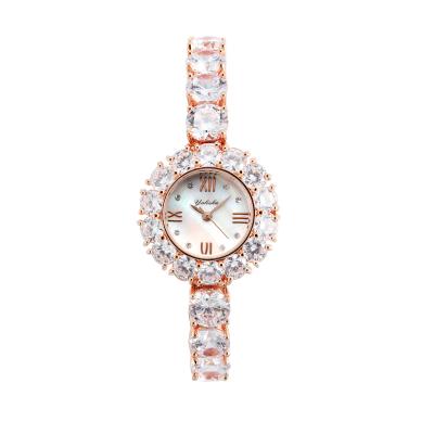 China Wholesale 2022 Fashional Water Resistant Round Diamond Babysbreath Strap Yalisha Ladies Quartz Watches With Braslet for sale