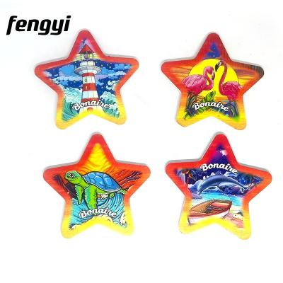 China Shape Custom Star Shaped Caribbean Souvenir Fridge Magnet from Bonaire Netherlands for sale