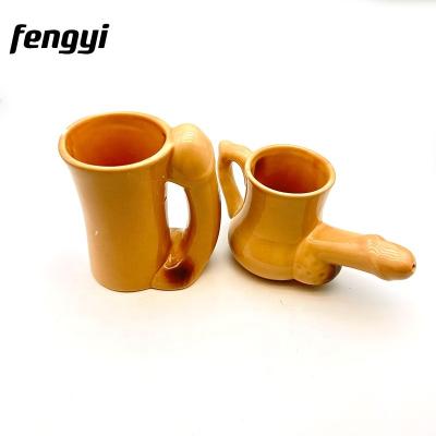 China Disposable Funny Penis Shaped Pecker Dick Ceramic Coffee Mug for sale