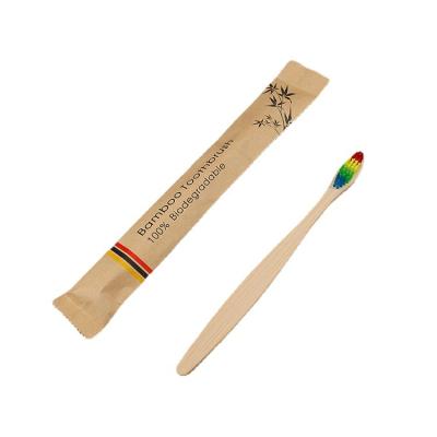 China Wholesale hotel stocked eco-friendly bamboo flat handled toothbrush for sale