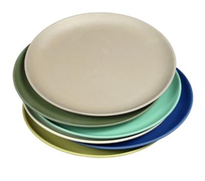 China Disposable Bamboo Fiber Plates Tableware Bamboo Fiber Dinnerware Sets BPA Free Dishes for sale