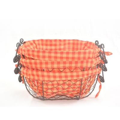 China Sustainable Hot Selling Wholesale Fruit Vegetable Basket Display With Removable Fabric for sale