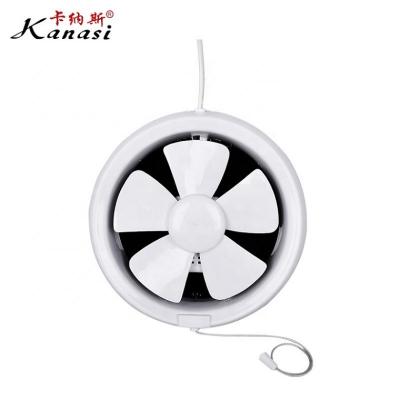 China Wall Mounted Extractor Extractor Bathroom Exhaust Ventilation Fan Rope Switch Plastic Series Plastic Booster Exhaust Fan With Shutter for sale