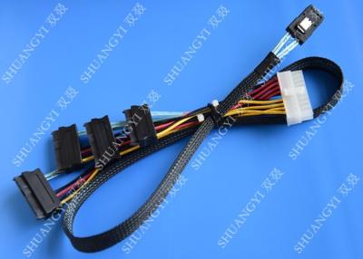 China Serial Attached SCSI SAS SFF 8087 TO SFF 8482 Cable 28AWG Multi–Port Length 65cm for sale