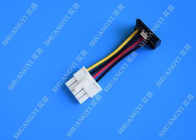 China 15-pin SATA Power Female to 4-Pin Internal Power Male Serial ATA Cable w/ Metal Latch for sale