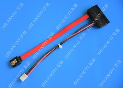 China Homem 7+15) 22Pin de SATA (ao homem 7Pin mais o cabo de extensão combinado dos dados e do poder de 4PIN Molex à venda