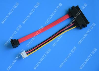 China Perno de la hembra 22 al cable de extensión de los datos de SATA del perno del varón 7 y de los datos de Molex HSG en venta