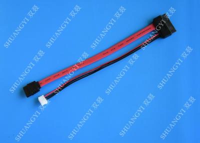 China Slimline SATA Cable 13pin (7+6pin) female to SATA female With LP4 Adapter power for sale