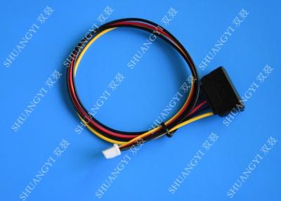 China varón de 15Pin SATA al uso femenino del ordenador del cable de transmisión de 4Pin Molex en venta