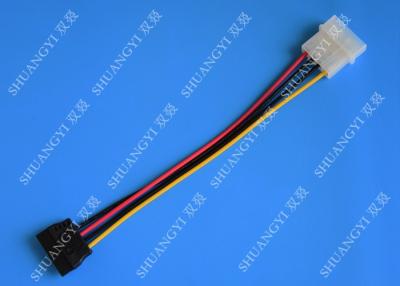 China 4 Pin Molex zur SATA-Daten-Kabel-Kabelbaum-Versammlung für Computer 6 Zoll zu verkaufen