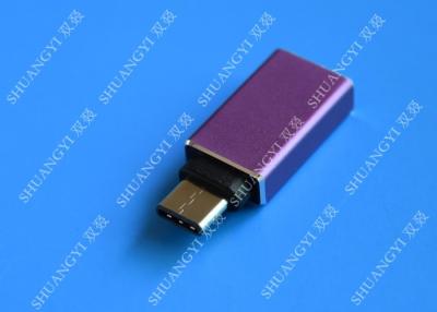 China Tipo 5X/6P micro USB metal roxo USB C a USB A 3,0 do nexo de MacBook de C à venda