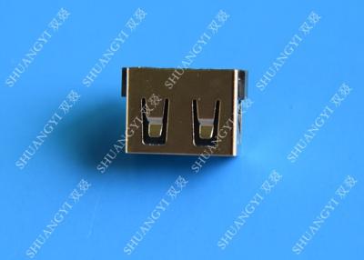 China Pin USB 2,0 do preto 4 um soquete de Jack fêmea do porto do conector padrão de USB para o sistema do PC à venda