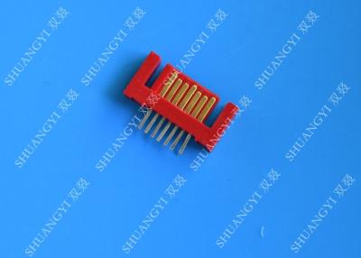 China Lightweight Red External SATA 7 Pin Connector Voltage 500V SMT Type for sale