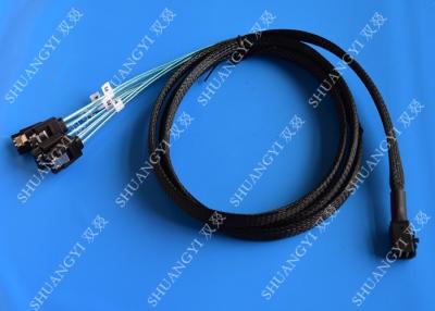 China Internal HD Mini SAS Cable (SFF-8643) to 4 SATA Forward Breakout Cable 3.3 Feet / 1M for sale