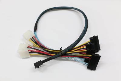 Китай SFF-8643 Internal Mini SAS HD To 4X 29pin SFF-8482 Connectors Power Cable，600mm продается