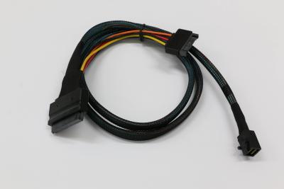 China Internal 12Gb/s HD Mini SAS SFF-8643 to U.2 SFF-8639 NVMe SSD Cable with 15P SATA Power  1.0M zu verkaufen