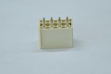 中国 Double-Row 2*4 Natural Color Straight Pin Header Tin 100u'' External Leakage 3.0mm Terminals 販売のため