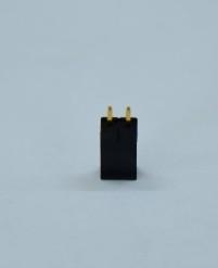 China 8.5h in-Line 2.54pH 1*2 Single Row Pin Au 15u'' Plated Terminals for sale