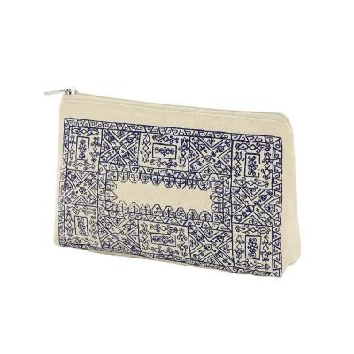 China Wholesale Fashion BSCI ISO Sedex FAMA Factory Cotton Eco - Friendly Organic Travel Cosmetic Bag for sale