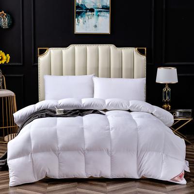 China Home Comforter 95% White Goose Down Winter Quilt Comforter 80 Cotton Jacquard Double Layer Thickened Solid Core Comforter for sale