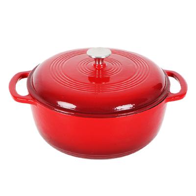 China Sustainable hot sale high quality kitchen enamel coated heavy duty cast iron nonstick cookware for sale