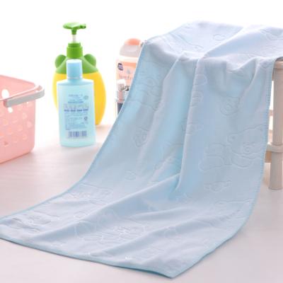 China Bath Towel Microfiber Bath Towel Gift Soft Bear Embossed Soft Absorbent Custom Towel for sale