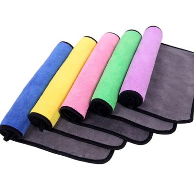 China Viable Wholesale Car Wash Towel Microfiber Car Care Products Fleece Absorbent Coral Cleaning Towel for sale