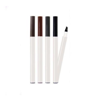 China Private Label Waterproof Natural 4 Fork Head Tip Fine Sketch 3D Waterproof Microblading Eyebrow Pen for sale