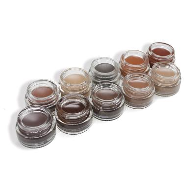 China Custom 10 Colors Private Label Eyebrow Gel Waterproof Pomade Organic Long Lasting Waterproof Eyebrow Pomade for sale