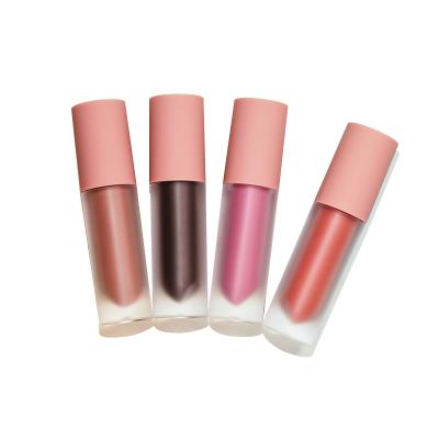 China Nude Pink Purple Velvet Waterproof Long-Lasting Organic Matte Private Label Waterproof Vegan Liquid Lipstick for sale