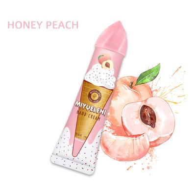 China Latest Mini Vegan Organic Natural Nourishing Moisturizing Whitening Honey Peach Hand Cream Anti Aging Lotion for sale