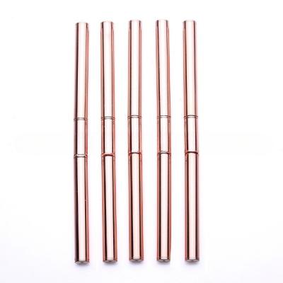 China NAIL Huamulan Custom Logo Double Rose Gold Handle nail art brushes liner set art nail liner brush for sale