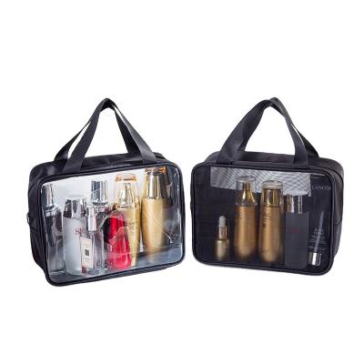 China New Style High Quality Waterproof With Handles Transparent Cosmetic Travel Waterproof Toiletries Bag for sale