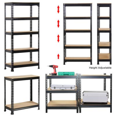 China Storage Shelving Blank 5 Layers Heavy Duty Rivet Rack Boltless Shelving Storage for sale