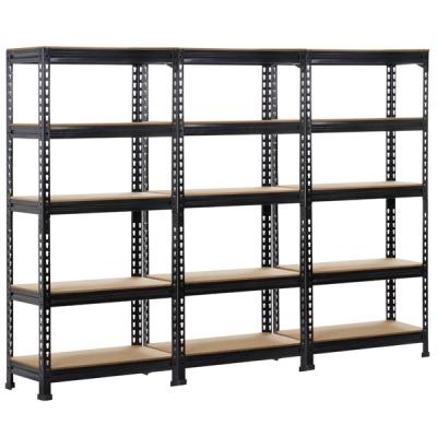 China Custom Corrosion Protection 5 Layer Black Garage Pallet Rack Garage Stainless Steel Metal Shelving Storage Shelf Rack for sale