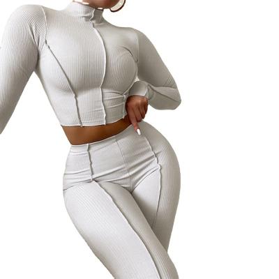 China 2023 New Women's Fashion Design Wear Reverse Slim Breathable Suit Solid Color Breathable Sense High Waist Breathable Suit for sale