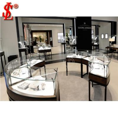 China Hot Fashionable Glass Jewelery Store Showroom Jewelry Kiosk Jewelry Store Kiosk Glass Display for sale